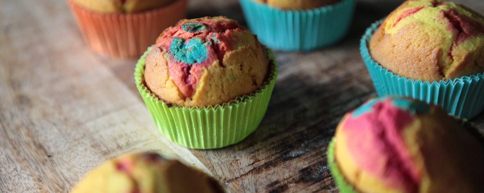 Regenbogen Cupcakes